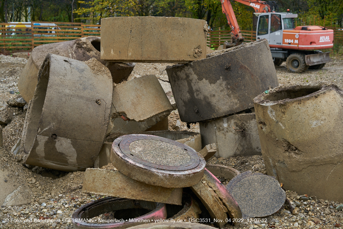 04.11.2022 - Baustelle an der Quiddestraße Haus für Kinder in Neuperlach